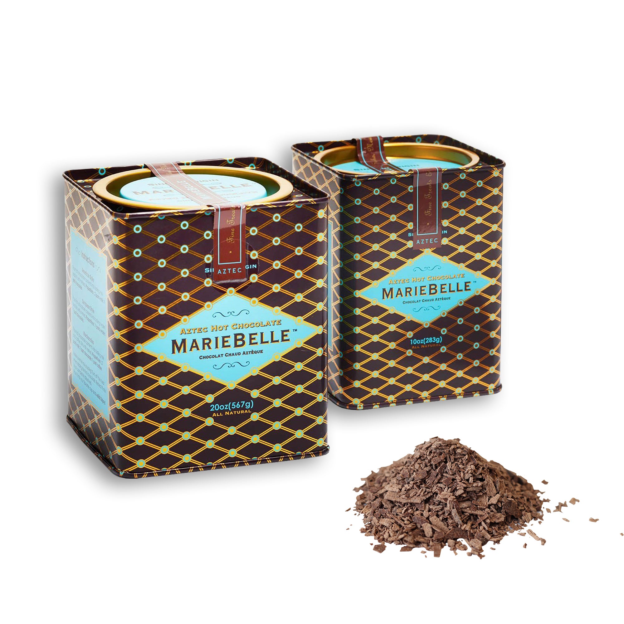 MarieBelle Aztec Dark Hot Chocolate in Tin box