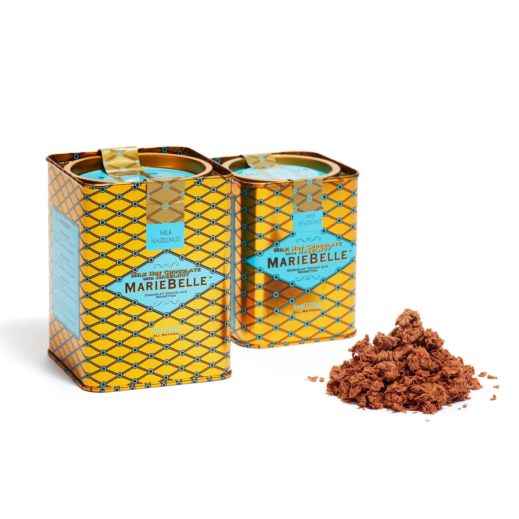 Mariebelle hazelnut Milk Hot Chocolate in Tin box