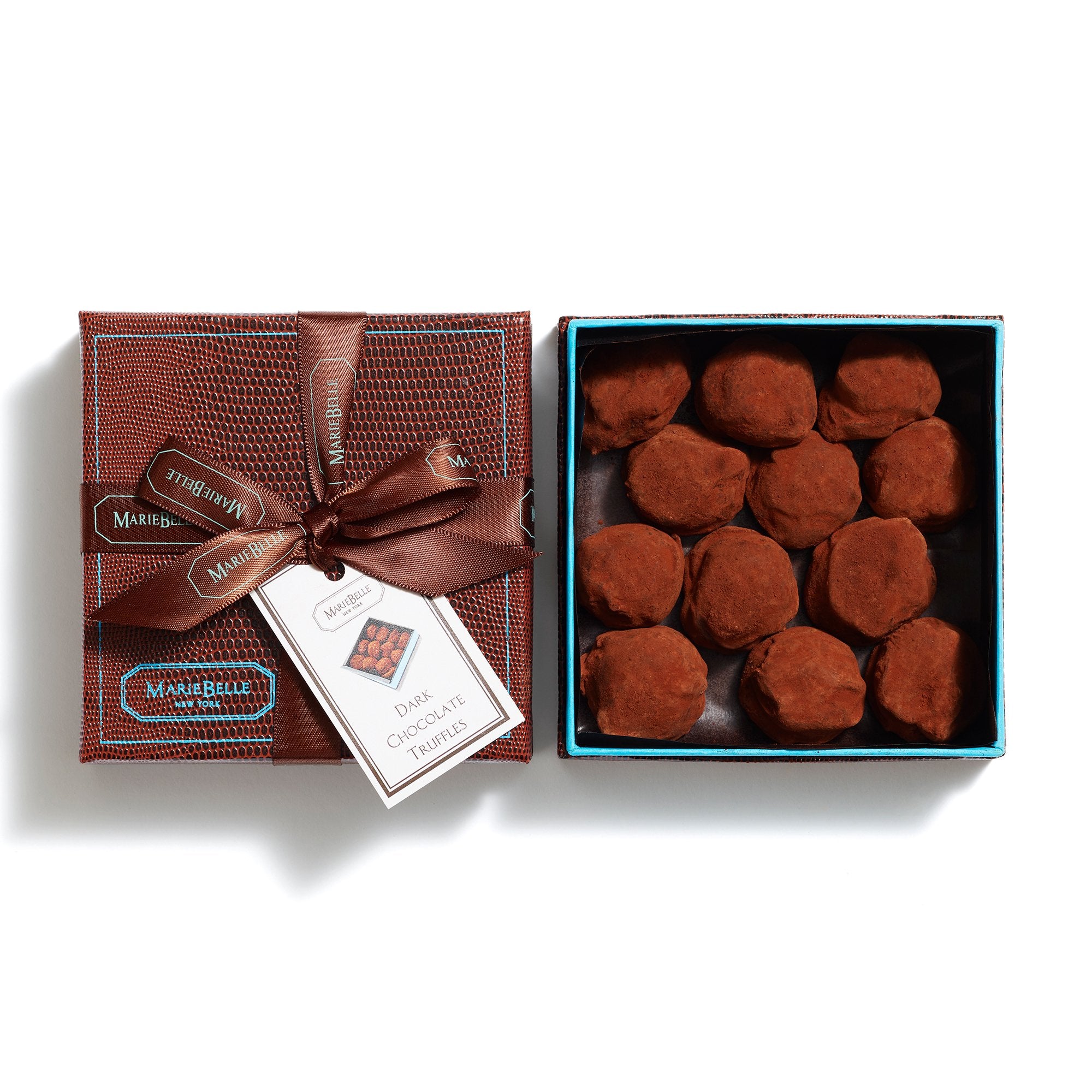 12pc Dark Chocolate Truffles in Brown Box
